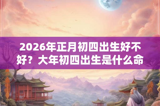 2026年正月初四出生好不好?大年初四出生是什么命? 2026年正月初四出生好不好?大年初四出生是什么命?
