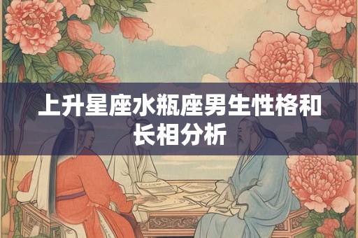 上升星座水瓶座男生性格和长相分析