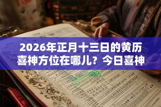 2026年正月十三日的黄历喜神方位在哪儿？今日喜神
