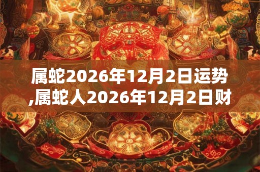 属蛇2026年12月2日运势,属蛇人2026年12月2日财运,生肖蛇2026年12月2日运势 属蛇2026年12月2日运势,属蛇人2026年12月2日财运,生肖蛇2026年12月2日运势