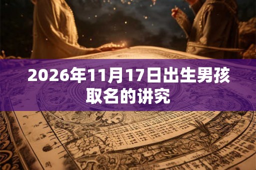 2026年11月17日出生男孩取名的讲究 2026年11月17日出生男孩取名的讲究