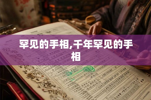 罕见的手相,千年罕见的手相