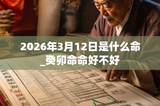 2026年3月12日是什么命_癸卯命命好不好