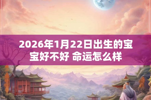 2026年1月22日出生的宝宝好不好 命运怎么样 2026年1月22日出生的宝宝好不好 命运怎么样