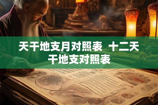 天干地支月对照表  十二天干地支对照表