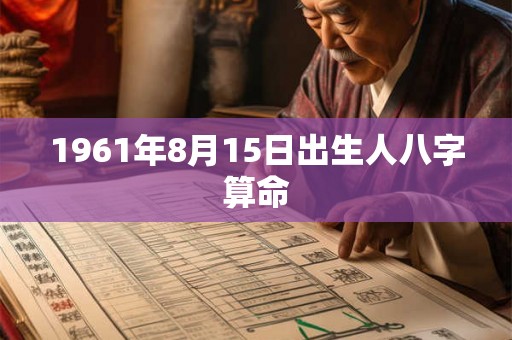 1961年8月15日出生人八字算命
