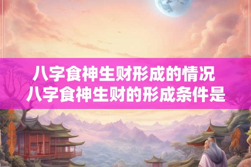 八字食神生财形成的情况 八字食神生财的形成条件是什么