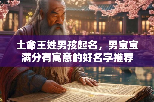 土命王姓男孩起名，男宝宝满分有寓意的好名字推荐
