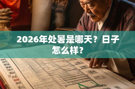 2026年处暑是哪天？日子怎么样？