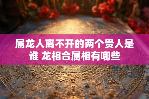 属龙人离不开的两个贵人是谁 龙相合属相有哪些 属龙人离不开的两个贵人是谁 龙相合属相有哪些