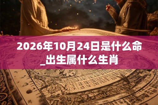 2026年10月24日是什么命_出生属什么生肖