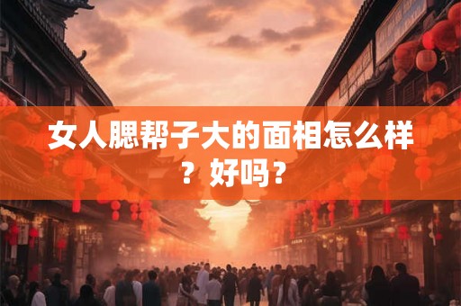 女人腮帮子大的面相怎么样？好吗？