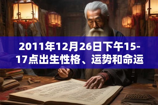 2011年12月26日下午15-17点出生性格、运势和命运 2011年12月26日下午15-17点出生性格、运势和命运