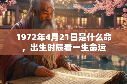 1972年4月21日是什么命，出生时辰看一生命运
