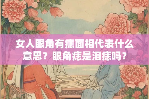 女人眼角有痣面相代表什么意思？眼角痣是泪痣吗？