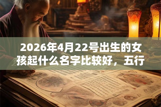 2026年4月22号出生的女孩起什么名字比较好，五行属什么