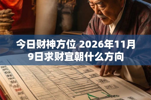 今日财神方位 2026年11月9日求财宜朝什么方向 今日财神方位 2026年11月9日求财宜朝什么方向
