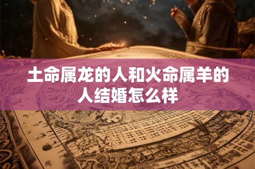 土命属龙的人和火命属羊的人结婚怎么样