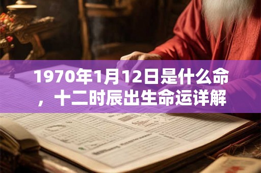 1970年1月12日是什么命，十二时辰出生命运详解