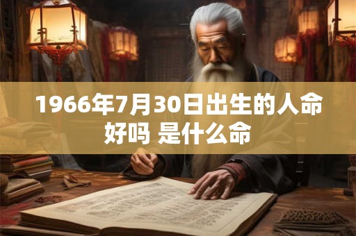 1966年7月30日出生的人命好吗 是什么命