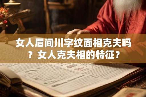 女人眉间川字纹面相克夫吗？女人克夫相的特征？