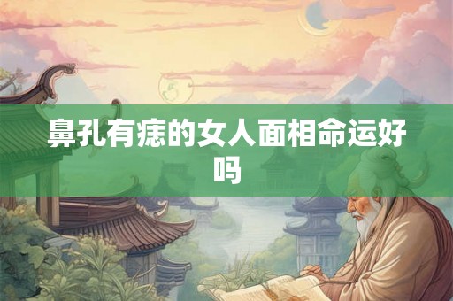 鼻孔有痣的女人面相命运好吗