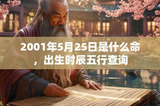 2001年5月25日是什么命，出生时辰五行查询