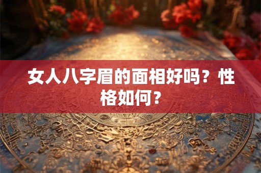 女人八字眉的面相好吗？性格如何？