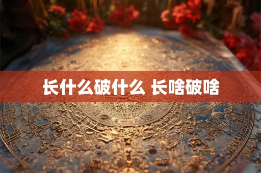 长什么破什么 长啥破啥