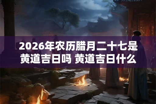 2026年农历腊月二十七是黄道吉日吗 黄道吉日什么意思