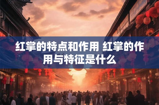 红掌的特点和作用 红掌的作用与特征是什么