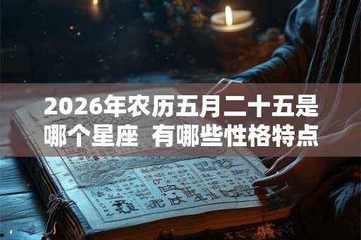 2026年农历五月二十五是哪个星座 有哪些性格特点 2026年农历五月二十五是哪个星座 有哪些性格特点