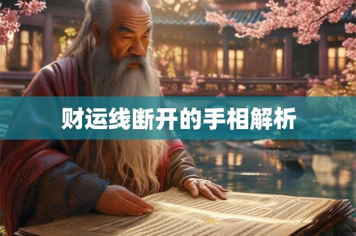 财运线断开的手相解析