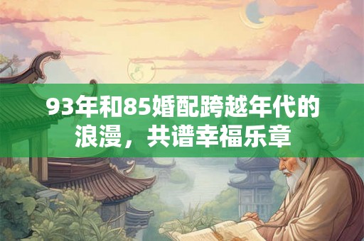 93年和85婚配跨越年代的浪漫，共谱幸福乐章