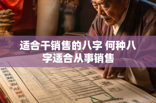 适合干销售的八字 何种八字适合从事销售
