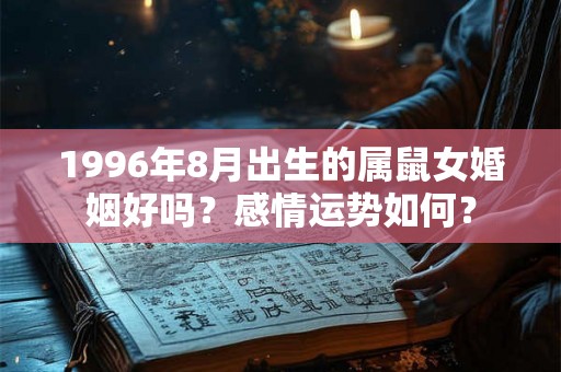1996年8月出生的属鼠女婚姻好吗？感情运势如何？