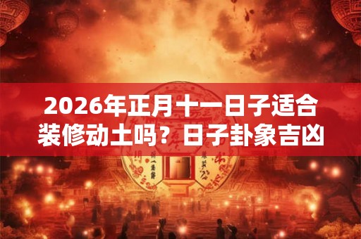 2026年正月十一日子适合装修动土吗？日子卦象吉凶？