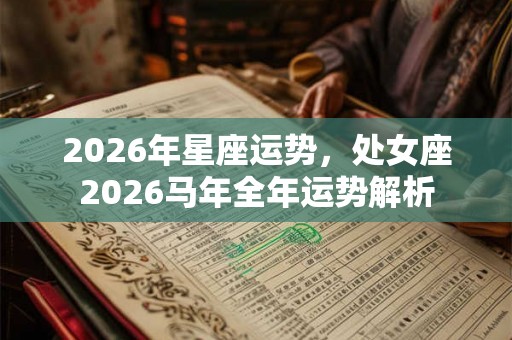 2026年星座运势，处女座2026马年全年运势解析