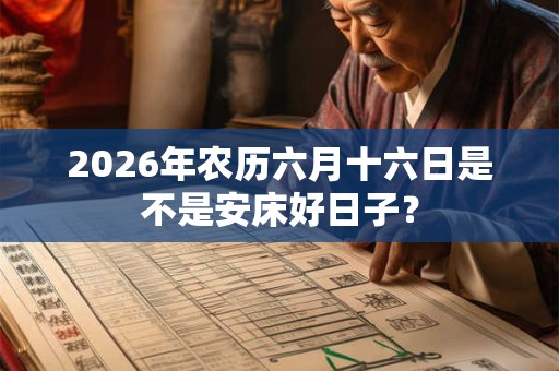 2026年农历六月十六日是不是安床好日子？