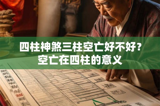 四柱神煞三柱空亡好不好？空亡在四柱的意义