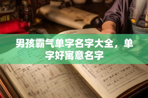 男孩霸气单字名字大全，单字好寓意名字