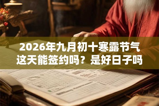 2026年九月初十寒露节气这天能签约吗?是好日子吗? 2026年九月初十寒露节气这天能签约吗?是好日子吗?