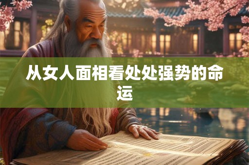 从女人面相看处处强势的命运