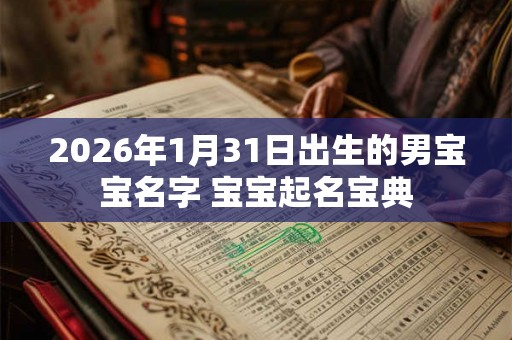 2026年1月31日出生的男宝宝名字 宝宝起名宝典