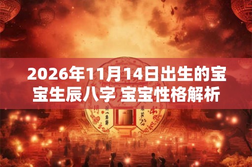 2026年11月14日出生的宝宝生辰八字 宝宝性格解析