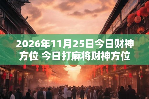 2026年11月25日今日财神方位 今日打麻将财神方位一览表