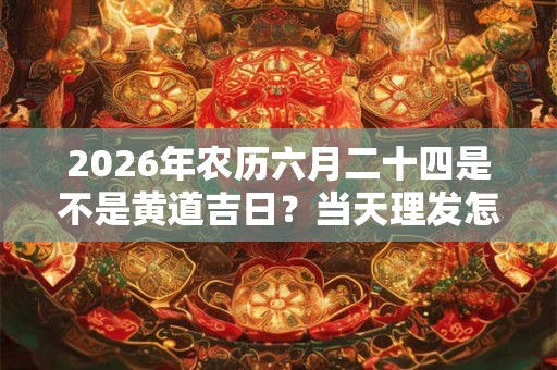 2026年农历六月二十四是不是黄道吉日？当天理发怎么样？