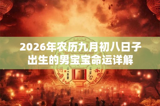 2026年农历九月初八日子出生的男宝宝命运详解