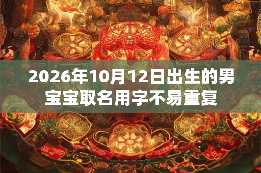 2026年10月12日出生的男宝宝取名用字不易重复 2026年10月12日出生的男宝宝取名用字不易重复
