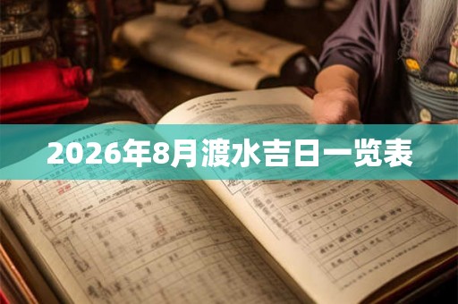 2026年8月渡水吉日一览表